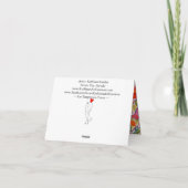 Wenskaarten voor het schilderen van kat en touw kaart (Achterkant)