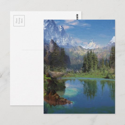 Wenskaarten voor het schilderen van Rocky Mountain Briefkaart (Voorkant / Achterkant)