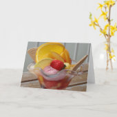 Wenskaarten voor Ice Cream Sundae blanco Kaart (Gele Bloem)