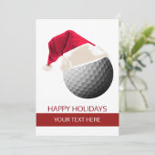 Wenskaarten voor kerstgolfballen Santa Hat Feestdagenkaart (Staand voorkant)