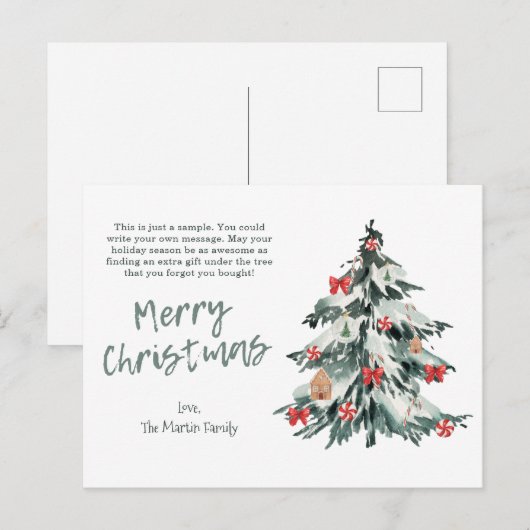 Wenskaarten voor Kerstmis Briefkaart (Voorkant / Achterkant)