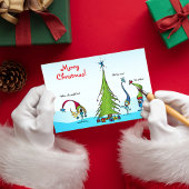 Wenskaarten voor kersttekenfilms feestdagen kaart