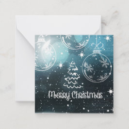 Wenskaarten voor langlaufmini-noël merry christmas notitiekaartje