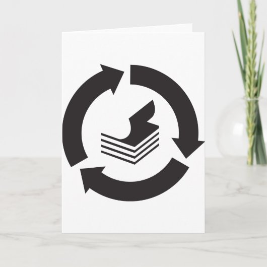 Wenskaarten voor papierrecycling kaart (Voorkant)