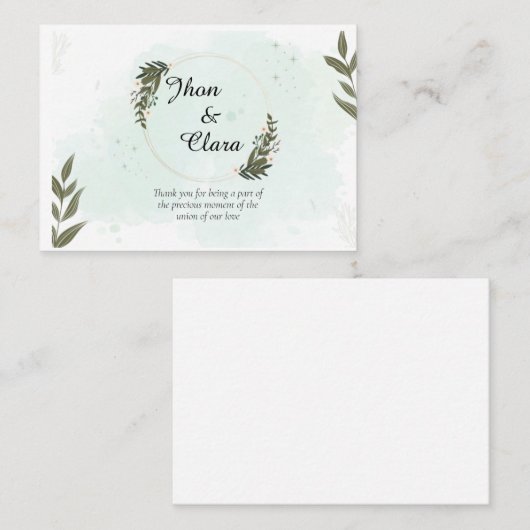 Wenskaarten voor paren visitekaartje (Voorkant / Achterkant)