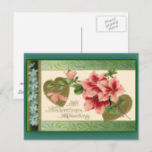 Wenskaarten voor roze gelilies Valentijn Feestdagenkaart (Voorkant / Achterkant)