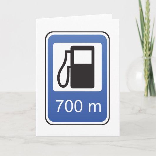 Wenskaarten voor verkeersborden van het tankstatio kaart (Voorkant)