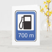 Wenskaarten voor verkeersborden van het tankstatio kaart (Gele Bloem)