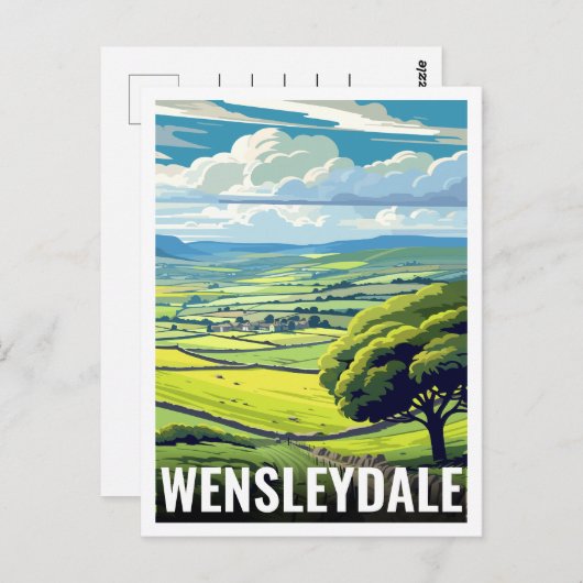Wensleydale Yorkshire Engeland cadeaus Briefkaart (Voorkant / Achterkant)