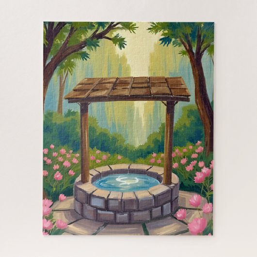 Wensput Magisch Bloemrijk Bos Legpuzzel (Verticaal)