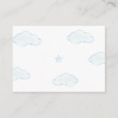 Wensput Teddybeer Blauwe Jongen Baby Shower Informatiekaartje (Achterkant)