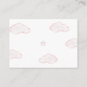 Wensput Teddybeer Roze Meisje Baby Shower Informatiekaartje (Achterkant)