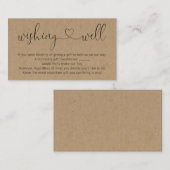 Wensput voor trouwkaart - Rustiek Informatiekaartje (Voorkant / Achterkant)
