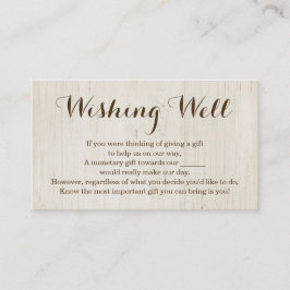 Wensput voor trouwkaart - Rustiek Informatiekaartje