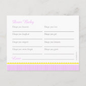 wenst baby - baby shower briefkaart (Achterkant)