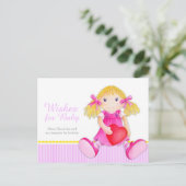wenst baby - baby shower briefkaart (Staand voorkant)