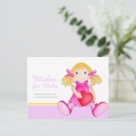 wenst baby - baby shower briefkaart (Staand voorkant)