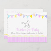 wenst baby - baby shower briefkaart (Voorkant / Achterkant)