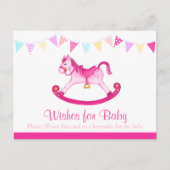 wenst baby - baby shower roze briefkaart (Voorkant)