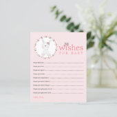 wenst Baby Bunny Baby shower Advice Kaarten (Staand voorkant)