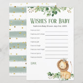 wenst Baby Lion Greenery Floral (Voorkant / Achterkant)