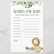 wenst Baby Lion Greenery Floral