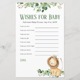 wenst Baby Lion Greenery Floral