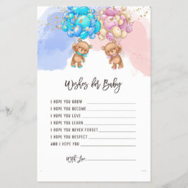 wenst dat Baby genderbewustwordingsspel Flyer