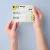 wenst dat binnenkort mevrouw Sunflower Shower Card Flyer (Hand)