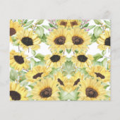 wenst dat binnenkort mevrouw Sunflower Shower Card Flyer (Achterkant)