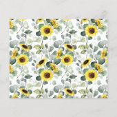 wenst dat binnenkort mevrouw Sunflower Shower Card Flyer (Achterkant)