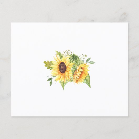wenst dat binnenkort mevrouw Sunflower Shower Card Flyer (Achterkant)