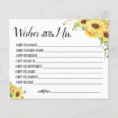 wenst dat binnenkort mevrouw Sunflower Shower Card Flyer (Voorkant)
