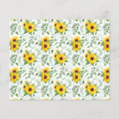 wenst dat binnenkort mevrouw Sunflower Shower Kaar Flyer (Achterkant)