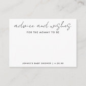 wenst dat de moeder minimalistisch wordt voor het  advieskaart (Voorkant)