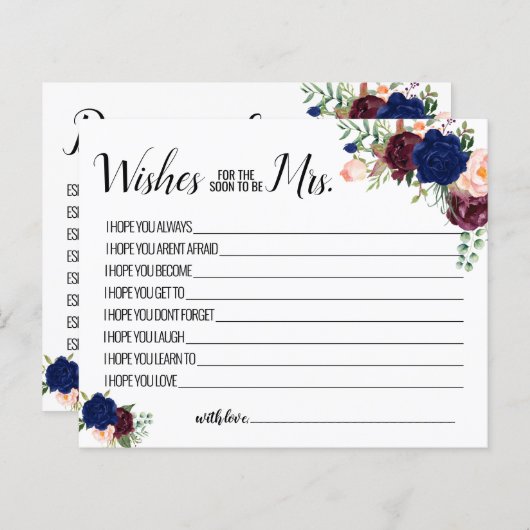 wenst dat de snelle marinekaart van mevrouw de mar (Voorkant / Achterkant)