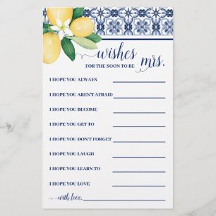 Wenst dat de Soon wordt Mrs Mediterranean Lemons Flyer