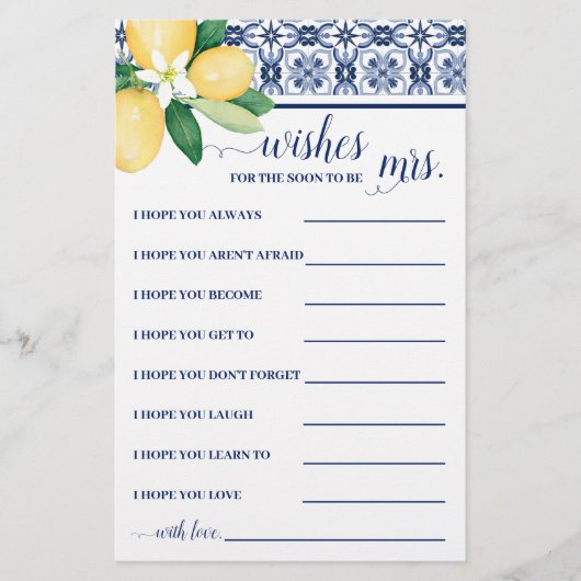 Wenst dat de Soon wordt Mrs Mediterranean Lemons Flyer (Voorkant)