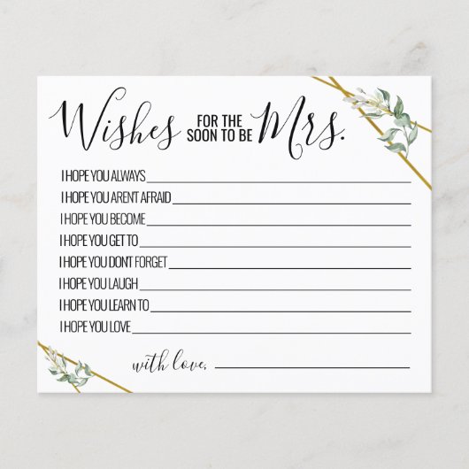 wenst dat mevrouw Greenery Shower spoedig een kaar Flyer (Voorkant)