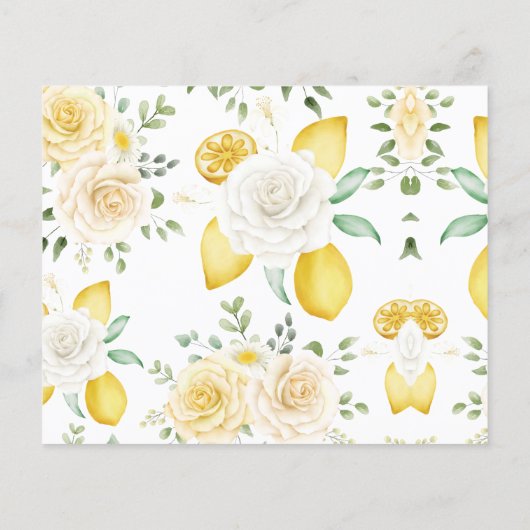 wenst dat mevrouw Lemons en Rozen Shower Kaart spo (Achterkant)