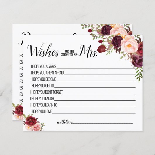 wenst dat mevrouw Marsala spoedig een kaart wordt (Voorkant / Achterkant)