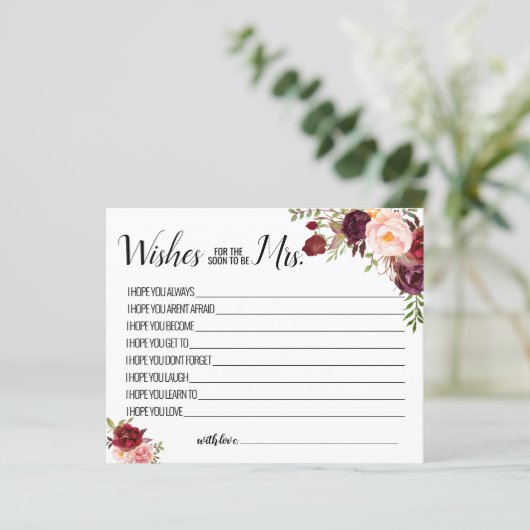 wenst dat mevrouw Marsala spoedig een kaart wordt (Staand voorkant)