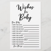 wenst de activiteit van het Baby shower van de Bab Briefpapier (Voorkant)