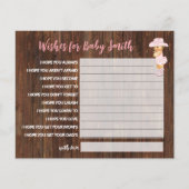 wenst de Baby Cowgirl Baby shower Card Flyer (Voorkant)