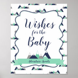 wenst de Baby gebarentgebergte onder de douche Poster