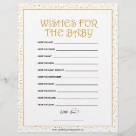 wenst de Baby [Gulden Sparkles] Briefhoofd