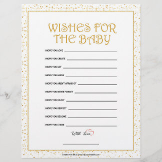 wenst de Baby [Gulden Sparkles] Briefhoofd