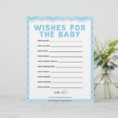 wenst de Baby [luxe kant [blauw]] Briefhoofd (Staand voorkant)