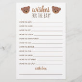 wenst de Baby voor Baby shower en geboorte (Voorkant)