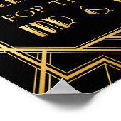 wenst de heer & mevrouw Wedding Sign | Gatsby Art  Poster (Hoek)